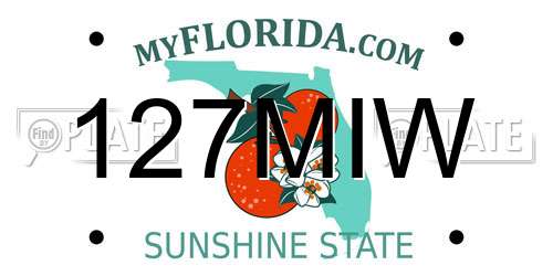 127MIW Florida License Plate