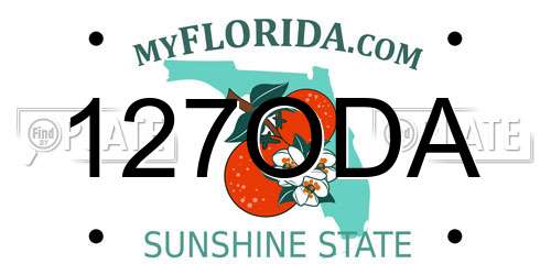 127ODA Florida License Plate