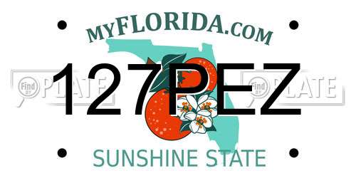 127PEZ Florida License Plate