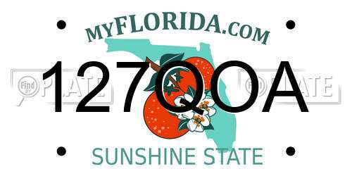 127QOA Florida License Plate
