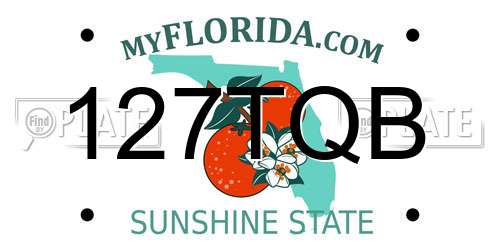 127TQB Florida License Plate