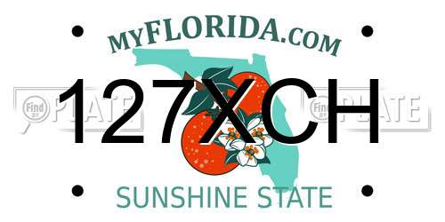 127XCH Florida License Plate