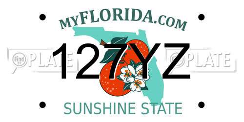 127YZ Florida License Plate