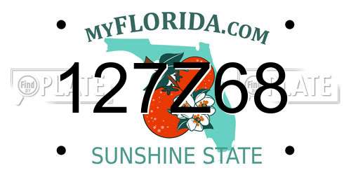 127Z68 Florida License Plate