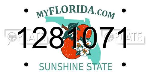 1281071 Florida License Plate