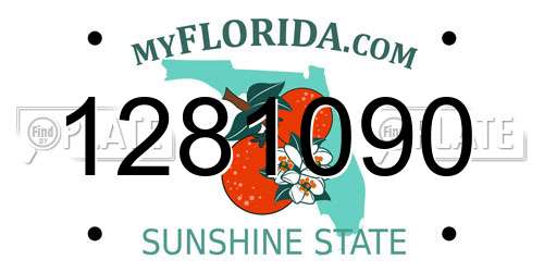 1281090 Florida License Plate