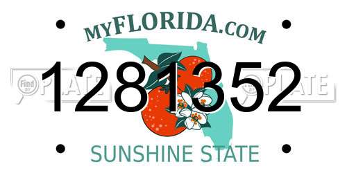 1281352 Florida License Plate
