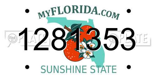 1281353 Florida License Plate