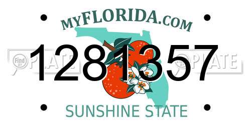 1281357 Florida License Plate