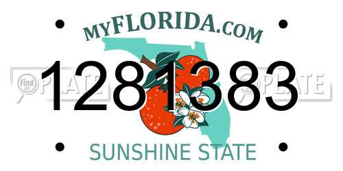 1281383 Florida License Plate