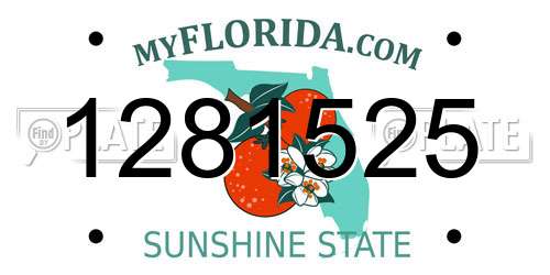 1281525 Florida License Plate
