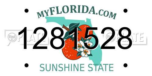 1281528 Florida License Plate