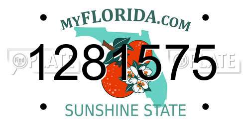 1281575 Florida License Plate