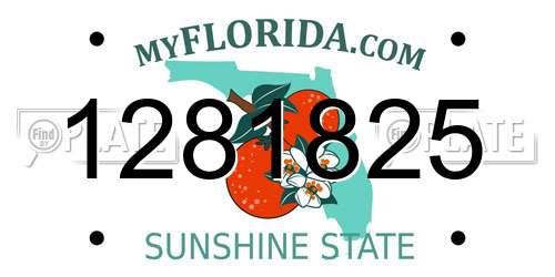 1281825 Florida License Plate