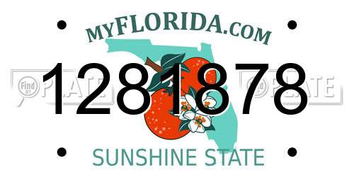 1281878 Florida License Plate
