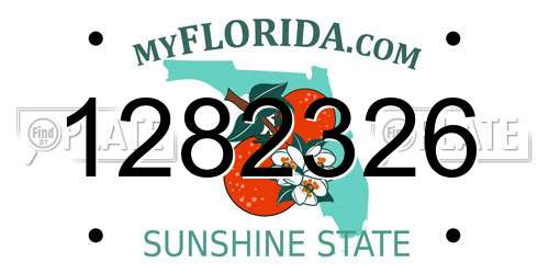 1282326 Florida License Plate