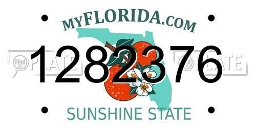 1282376 Florida License Plate