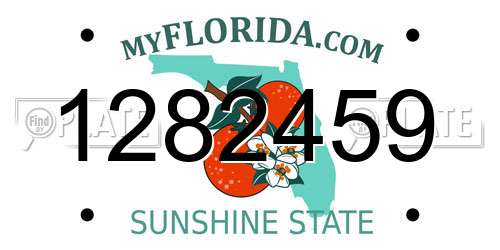 1282459 Florida License Plate