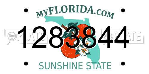 1283844 Florida License Plate