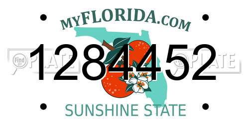 1284452 Florida License Plate