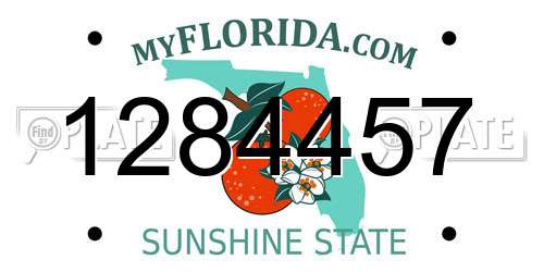 1284457 Florida License Plate