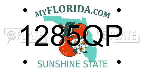 1285QP Florida License Plate