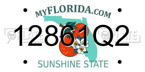 12861Q2 Florida License Plate