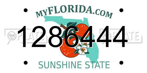 1286444 Florida License Plate