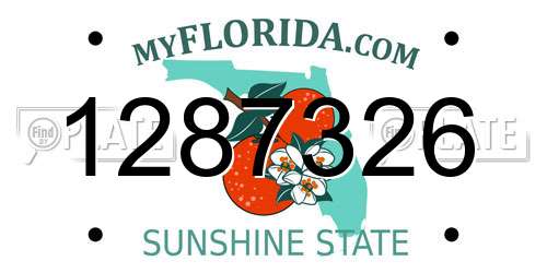1287326 Florida License Plate