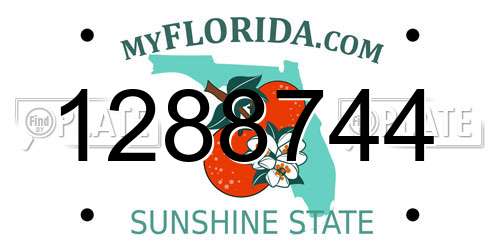 1288744 Florida License Plate