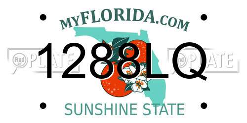 1288LQ Florida License Plate
