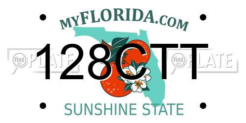 128CTT Florida License Plate