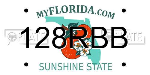 128RBB Florida License Plate