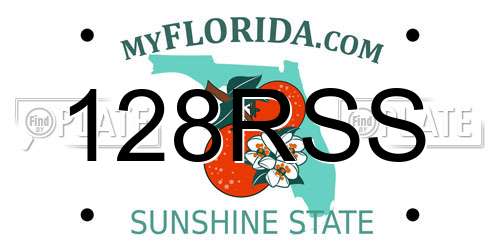 128RSS Florida License Plate