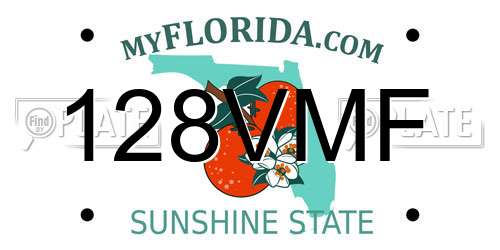 128VMF Florida License Plate