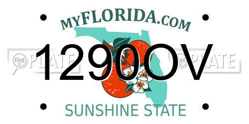 1290OV Florida License Plate