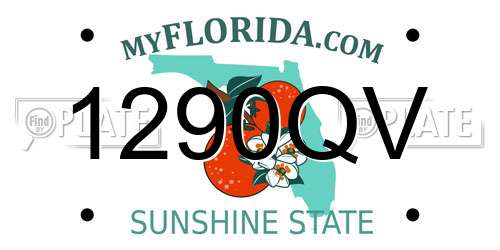 1290QV Florida License Plate
