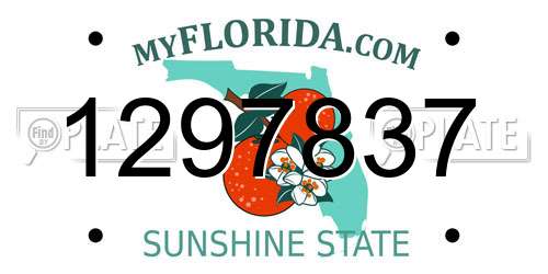 1297837 Florida License Plate