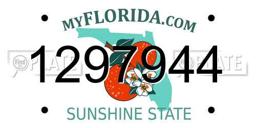 1297944 Florida License Plate