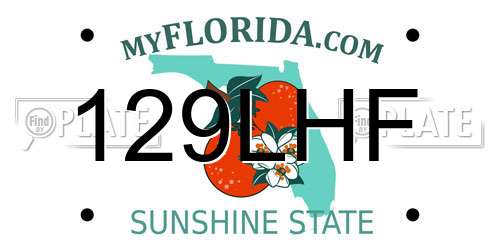 129LHF Florida License Plate