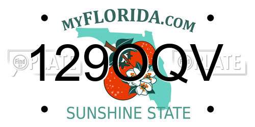 129OQV Florida License Plate