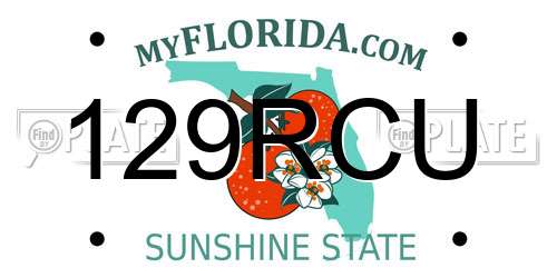 129RCU Florida License Plate