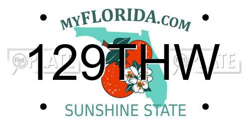 129THW Florida License Plate
