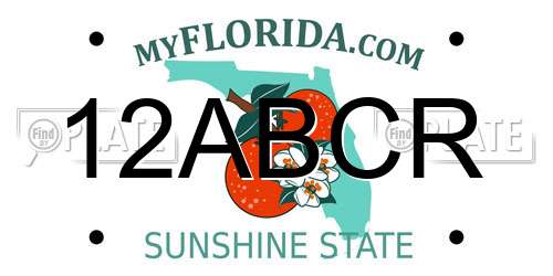 12ABCR Florida License Plate