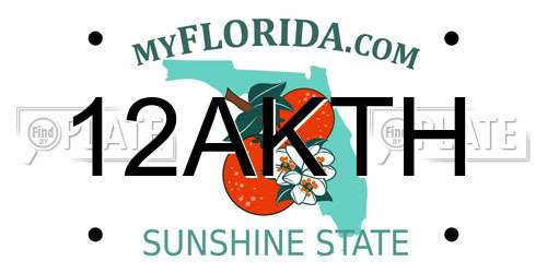 12AKTH Florida License Plate