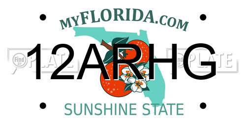 12ARHG Florida License Plate