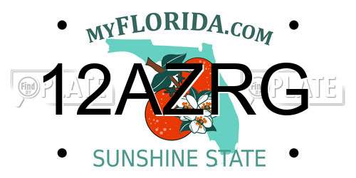 12AZRG Florida License Plate