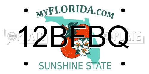 12BFBQ Florida License Plate
