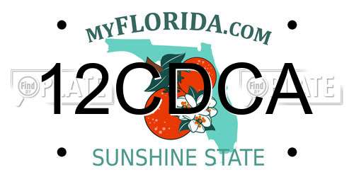 12CDCA Florida License Plate