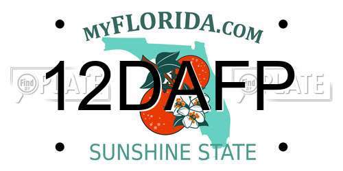12DAFP Florida License Plate